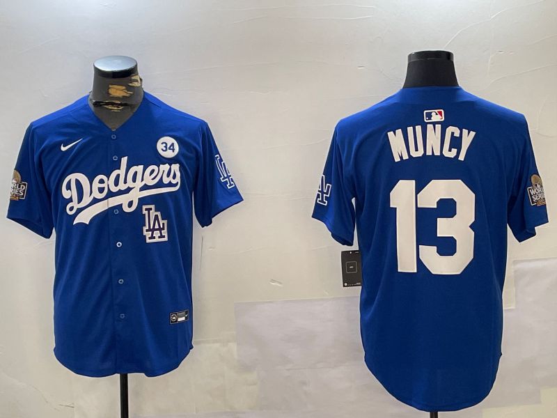 Men Los Angeles Dodgers #13 Muncy Blue Game 2024 Nike MLB Jersey style 11214->los angeles dodgers->MLB Jersey